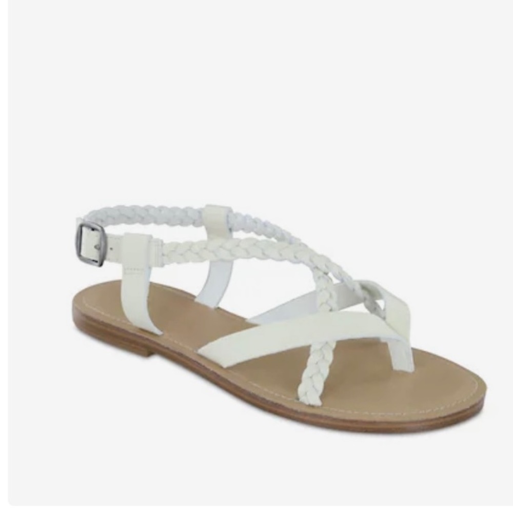 MIA White Sandals Rope-Like Criss Cross Detailing Size 7